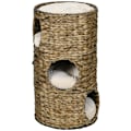 Miniatyrbild 1 av 10: Rootz Cat Scratching Barrel - Cat Tower - Feline Hideout - Viewing Platform - Water Hyacinth - 40cm x 73cm - Dark Brown