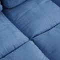 Pikkukuva 9 / 10: Rootz-lattiavuodesohva - Säädettävä selkänoja - Samettikangas - 2-in-1-design - Erittäin mukava - Kestävä teräsrunko - 102cm x 73cm x 60cm - Sininen