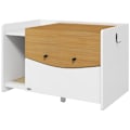 Miniatyrbillede 1 af 10: Rootz kattebakkeskab - Stilfuldt kattehus - Sidebord - Udtrækbart kattetoilet - Sandfældemåtte - Spånplade - 78cm x 50cm x 51cm