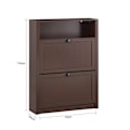 Miniatyrbillede 5 af 7: Rootz skoskabsorganisering - Skostativ - Skoopbevaring - Inkluderer ekstra rum - 80 cm x 110 cm x 24 cm - MDF-materiale