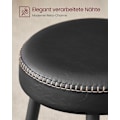 Miniatyrbillede 6 af 9: Rootz 2-delt sæt barstole - Køkkenskamler - Sæder i kontrahøjde - Stålstel - Meget elastisk skum - PU syntetisk læder - Krydsfiner - 51,6 cm x 51,6 cm