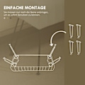 Miniatyrbillede 6 af 10: Rootz polstret bænk i imiteret pels - Gangbænk - Sengebænk - Elegant design - 82 cm x 30 cm x 47 cm