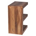 Miniatyrbillede 4 af 4: Rootz sidebord massivt træ Sheesham E Cube 60 cm højt stuebord design brunt sofabord i landlig stil