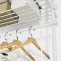 Miniatyrbild 2 av 8: Rootz justerbar garderob Organizer Kläder Hyllsystem-Hängskena-Teleskopiska Kläder Förvaringshyllor