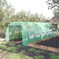 Miniatyrbillede 2 af 7: Rootz Drivhus - Polytunnel Drivhus - Walk-in drivhus med rullebare dæksler - UV beskyttelse - Stålrør - Grøn - 590L x 300W x 200H cm