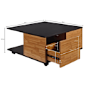Pikkukuva 6 / 7: Rootz design -sohvapöytä 70x70 cm antrasiitti - hiekkatammi - Olohuoneen pöytä 2 laatikolla - Sohvapöytä pyörillä - Pöytä 2 lokerolla