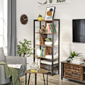 Miniatyrbillede 5 af 9: Rootz Reol - Reoler - Industriel - Træ - Jernramme - 74 x 30 x 154,5 cm (LxBxH)