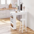 Miniatyrbillede 7 af 9: Rootz multifunktionelt barbord - Opbevaringsbord - Spisebord - Rummelig overflade - Integreret opbevaring - Robust konstruktion - 100cm x 100cm x 50cm