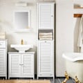 Miniatyrbillede 2 af 9: Rootz Højt badeværelsesskab med udfoldelig vaskepose - Linnedskab - Opbevaringshylde - Justerbar hylde - Anti-tip-enhed - Hvid - 40 cm x 170 cm x 38 c