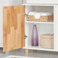 Miniatyrbillede 6 af 6: Rootz vask underskab - Badeværelsesvask - Opbevaring under vask - MDF og gummitræ - Sifon udskæring - Stabilt design - 60 cm x 60 cm x 29 cm