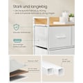 Miniatyrbillede 4 af 6: Rootz kommode - Opbevaringsskab - Kommode - Spånplade & MDF - Stålramme - Cloud White - Eg Beige - 29cm x 98,2cm x 70cm