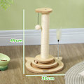 Miniatyrbillede 3 af 11: Rootz Cat Scratching Post - Sisal Scratch Tower - Play Ball Track - Underholdende 4 -i -1 design - 32 cm x 32 cm x 49 cm