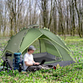 Pikkukuva 2 / 10: Rootz Camping Tent - Double Tent - Family Tent - Automatic Pop Up - Tent - Dark Green - 210 X 210 X 140 cm