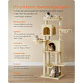 Miniatyrbild 3 av 5: Rootz Cat Scratching Post - Kitty Tree - Scratcher - Chipboard - Plysch - Sisal - 57cm x 45cm x 175cm