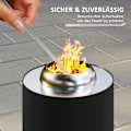 Miniatyrbillede 5 af 10: Rootz Fire Bowl pejs - Røgfri brandskaller - Rustfrit stål Fire Pit - Robust & varmebestandig - Ø16X25CM