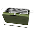 Miniatyrbillede 1 af 8: Rootz Kulgrill - Grillstativ - Kulbakke - Askebakke - Metalhus - Metal - Rustfrit stål - Grøn - 47L x 30W x 28H cm