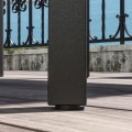 Miniatyrbillede 4 af 6: Rootz udendørs spisebord - Paraplyhul - Haveborde - Metalstel - Stål - Brun - Sort - 100L x 100W x 72H cm