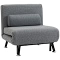 Miniatyrbillede 1 af 10: Rootz Foldeseng - Alsidig Sovesofa - Tilbagelænet ryglæn - Stålramme - Linnedlook - 75cm x 70cm x 75cm (Sofa) / 180cm x 75cm x 25cm (Senge)