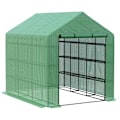 Pikkukuva 1 / 10: Rootz Greenhouse - Kalvokasvihuone - Walk-in kasvihuone - 8 hyllyllä - Kylmäkehys - Vihreä - 244 x 180 x 210 cm