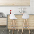 Miniatyrbillede 2 af 10: Rootz Designer barstol - Moderne barstol - Stilfuld bordstol - Komfortabel, holdbar, nem vedligeholdelse - Træ, imiteret læder, metal - 96,5 cm x 38,5