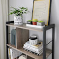 Miniatyrbillede 4 af 5: Rootz 2 Reol - Reoler - Industriel - Træ - Jernramme - Grå / Sort - 74 x 30 x 154,5 cm (LxBxH)