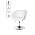 Miniatyrbild 11 av 11: Rootz design relaxfåtölj loungefåtölj syntetisk läder cocktailfåtölj vit - Vridfåtölj - Matsalsstol 120 kg - Klubbfåtölj läderlook - Snurrstol Modern