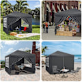 Miniatyrbillede 4 af 9: Rootz Premium Outdoor Gazebo - Event Pavillion - Have baldakin - Robust, vandtæt, UV-beskyttelse - Nem opsætning - 3x3m - Metalramme, 210D Oxford stof