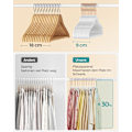 Miniatyrbild 4 av 8: Rootz 30-delade set Barnklädeshängare - Barnhängare - Sammetshängare - ABS-plast - Lättvikts - Utrymmesbesparande - Hållbar - 30 cm x 20,5 cm x 1,4 kg