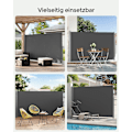 Miniatyrbillede 1 af 7: Rootz Sidemarkise - Privatskærm - Udendørs rullegardin - Aluminiumslegering - 200 cm x 300 cm - Nem montering - Antracit - 9 kg