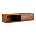 Miniatyrbillede 1 af 7: Rootz lowboard hængende massivt sheesham træ 108x25x34 cm TV skab brun - Design TV stativ med opbevaringsplads - TV skab væg moderne - TV kommode TV k