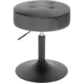 Miniatyrbillede 1 af 8: Rootz Justerbar Velvet Barstol - Skrankestol - Drejelig skammel - Holdbar, Moderne, Multifunktionel - Sædediameter 39,5 cm, Højde 49,5-65 cm, Basediam