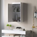 Miniatyrbillede 7 af 11: Rootz to -trins badeværelsesskab - badeværelse akkord - vægmonteret - rumbesparende design - 37,2L x 24,5b x 76,8h cm
