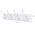 Miniatyrbillede 3 af 9: Rootz væg knagerække - knagerække - 4 knager - knage - frakker - hatte - tasker - hvid - MDF - 40 x 11 x 7 cm