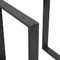 Miniatyrbillede 5 af 5: Rootz bordbensæt - 2 stålben - Forborede huller - Industrielt design - Stål - Sort - 60L x 8W x 72H cm