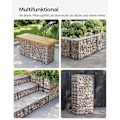Pikkukuva 8 / 8: Rootz Silver Gabion Set - Metalliverkko - Spiraalitikku - Välikoukut - Galvanoitu teräs - 100 cm x 50 cm x 30 cm - Vahva ja kestävä - Helppo koota - M