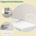 Miniatyrbillede 3 af 6: Rootz Badeværelsets kabinet - Tall Cabinet - smal badeværelsesopbevaring - Rumbesparende - 40 cm x 18 cm x 134,4 cm - Klassisk hvid spånplade