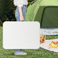 Miniatyrbillede 6 af 9: Rootz Campingbord - Udendørs klapbord - Picnicbord - Let og foldbart - Højdejusterbar - Robust og stabilt - 55 cm x 25,5/58,5 cm x 75 cm