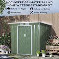 Pikkukuva 4 / 11: Rootz Tool Shed - Puutarhavaja - Storage Shed - Kestävä ja tuuletettu - 213 x 130 x 159cm - Vihreä