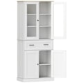 Miniatyrbillede 1 af 11: Rootz Kitchen Cabinet - Buffet - Akrylfrontskuffer - Ekstra opbevaring - 76 x 40 x 182,5 cm hvid