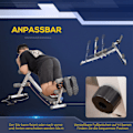 Miniatyrbillede 4 af 10: Rootz 2 i 1 Sit -Up -træner - Abdominal Trainer - Fitness Equipment - LCD Monitor - Steel Frame - 117 cm x 46 cm x 70 cm