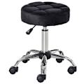 Miniatyrbild 10 av 10: Rootz Salon Pall - Vridbar pall - Sammetsöverdrag - 360 graders hjul - Justerbar i höjdled - 35cm x 49-61cm - Elegant design
