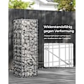 Miniatyrbillede 4 af 8: Rootz Gabion Planter - Stenkurv - Dekorativ havevæg - Galvaniseret stål - 100cm x 30cm x 30cm