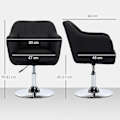 Miniatyrbillede 3 af 11: Rootz Swivel Office Stol - Højdejusterbar - Roterende lænestol - Maksimal komfort - 60 cm x 60 cm x 79-91 cm - Sort