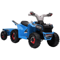 Miniatyrbild 1 av 6: Rootz Children's Quad - Laddningsbar - Elfordon - 2,5 Km/h - Trailer - 50 Min. Restid – Barn 1,5 till 3 år – Plast – Blå – 106L x 41,5W x 48,5H cm