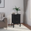 Miniatyrbillede 2 af 9: Rootz Hvidt sengebord - Natbord - Opbevaringsskab - Elegant design - Rigelig opbevaring - Holdbar konstruktion - 40 cm x 60 cm x 30 cm