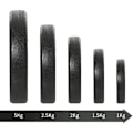 Miniatyrbild 9 av 11: Rootz Hantelset - 30KG Hantelset - med viktskivor - för hemmakontoret gym - Stål - PU - Styrketräning - Svart