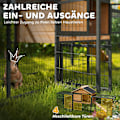 Miniatyrbillede 6 af 11: Rootz 2 Level Rabbit Stable - Double -Deck House - Udendørs kæledyrskabning - Vejrbestandigt, let rent - 217 cm x 53 cm x 86 cm