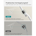 Miniatyrbillede 5 af 6: Rootz White Steel PP Plastic Vaskestativ - Tørrestativ til tøj - Tørrestativ - Letvægts - Kompakt - Nem montering - 50 cm x 182 cm x 102,5 cm
