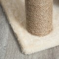 Miniatyrbillede 7 af 11: Rootz Cat kradsestolpe - Inklusiv legetøj - Katteseng - Spånplade - Plys - Sisal - Lysebrun - 60 Cm X 30 Cm X 76 Cm