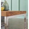 Miniatyrbillede 7 af 7: Rootz Sidebord - Massivt træ - - Sofabord - Sofabord - 60 x 60 cm - Brun - Sølv